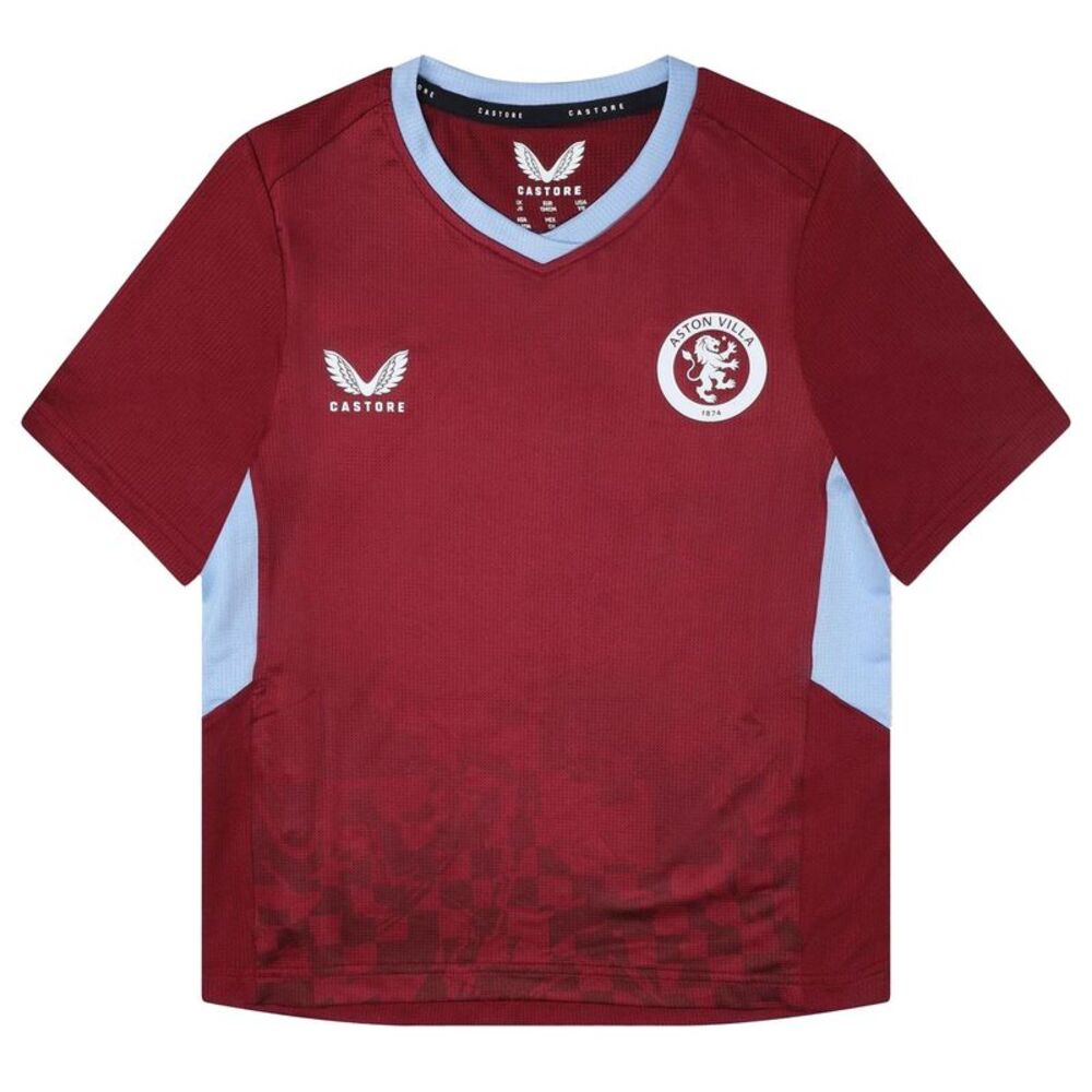 Castore Childrens/Kids 22/23 Aston Villa FC Match Home Jersey / Red